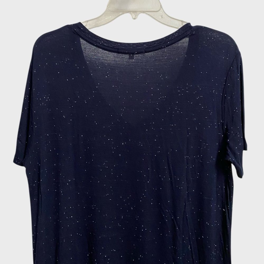 Anthropologie Pure + Good Oversized V-Neck Shirt Women's M Short Sleeve Comfy - Picture 9 of 13